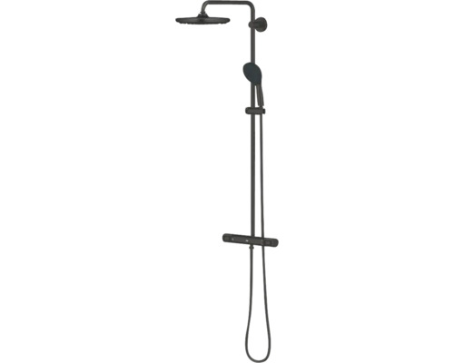 Robinet de douche Grohe Quickfix calibrage de perçage suisse 153mm avec thermostat Vitalio Start 250 noir mat