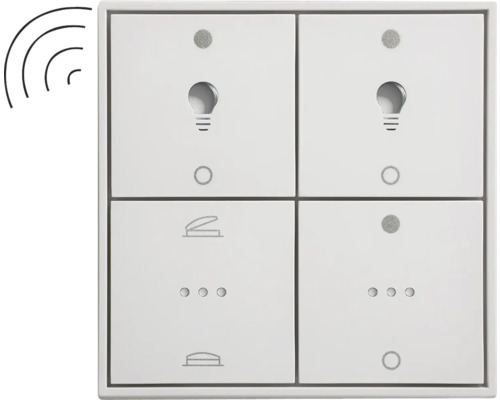 Intelligenter Wandschalter zur Lichtsteuerung und Rollladensteuerung