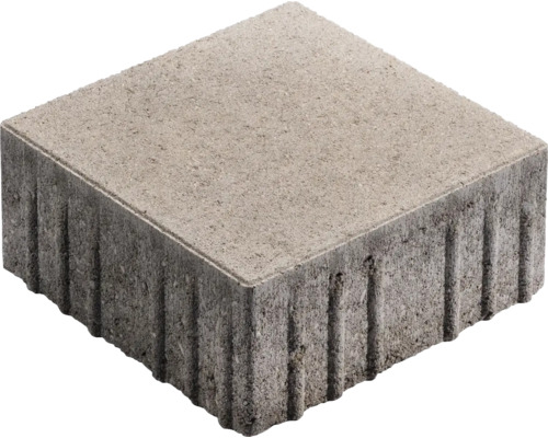 Pavé carré Crescendo gris avec mini-chanfrein 20x20x8 cm