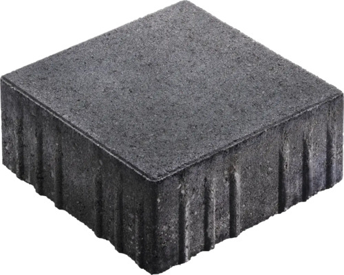 Pavé Crescendo anthracite 20 x 20 x 8 cm avec mini chanfrein