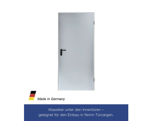 Porte intérieure avec poignée de porte noire