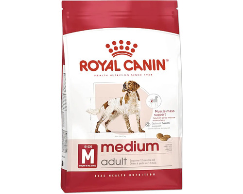 Nourriture pour chiens Royal Canin Medium Adulte, 4 kg Royal Canin nourriture pour chiens de taille moyenne et adultes, paquet