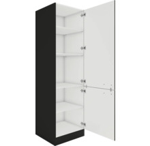 Armoire de cuisine ouverte avec étagères