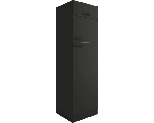 Armoire pour four/réfrigérateur encastré Optifit pour réfrigérateur encastré 145 Madrid420 lxpxh 60 x 57,1 x 206,8 cm anthracite mat démonté tirant réversible (montage à gauche ou à droite)