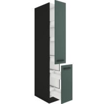 Armoire de cuisine avec éléments coulissants et portes pivotantes