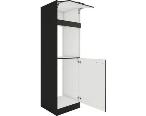 Armoire de cuisine avec portes ouvertes pour montrer l''intérieur