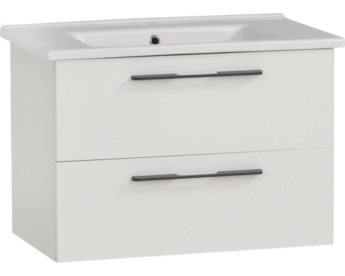 Lavabo avec meuble bas Möbelpartner Maxim lxhxp 65x53.8x45.5 cm couleur de façade blanc mat 701863