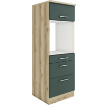 Armoire haute de cuisine avec tiroirs et compartiment ouvert