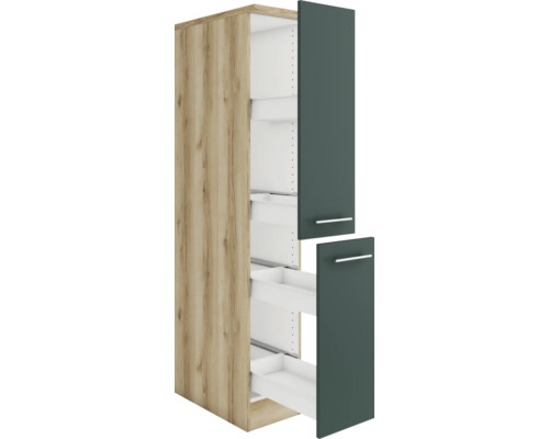 Meuble de cuisine avec éléments coulissants et portes