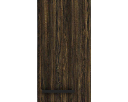 Façade de cuisine avec structure en bois et poignée profilée