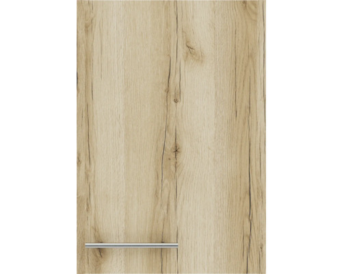 Façade d''armoire de cuisine avec décor bois et poignée