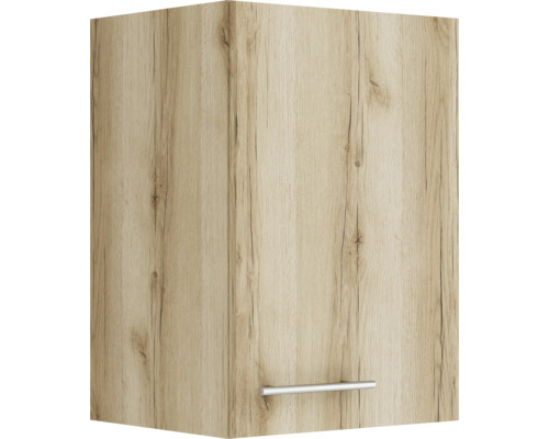 Armoire suspendue Optifit Livorno290 lxpxh 40x34,6x57,6 cm chêne sauvage mat structuré démontée tirant réversible (montage à gauche ou à droite)