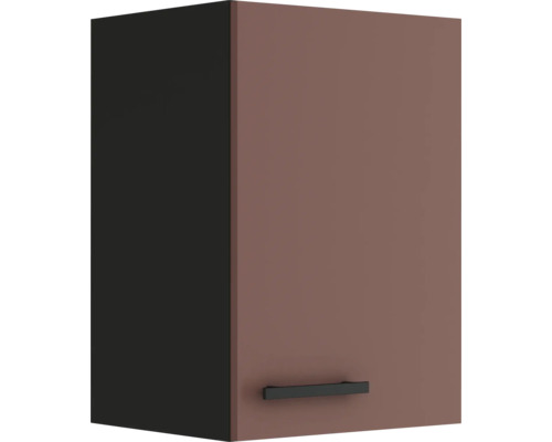 Optifit Hängeschrank Nizza407 BxTxH 40 x 34,6 x 57,6 cm Frontfarbe rostrot matt Korpusfarbe grau Anschlag reversibel (links oder rechts montierbar) Hängeschrank mit Tür und Griff
