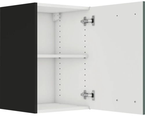 Armoire suspendue ouverte avec une étagère