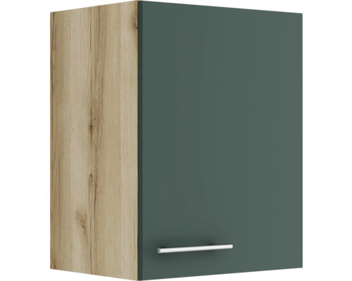 Armoire suspendue Optifit Savona405 lxpxh 45 x 34,6 x 57,6 cm vert mat démontée tirant réversible (montage à gauche ou à droite)