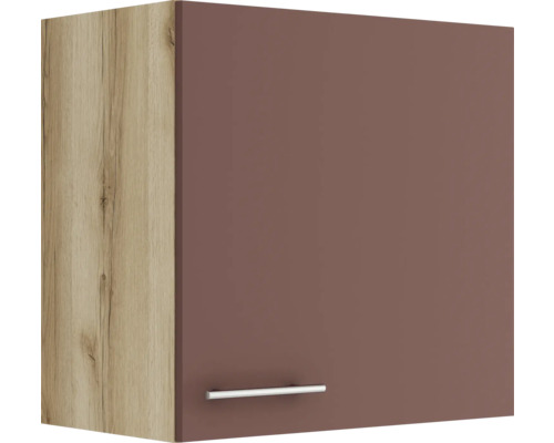 Armoire suspendue Optifit Bari407 lxpxh 60 x 34,6 x 57,6 cm rouge rouille mat démontée tirant réversible (montage à gauche ou à droite)