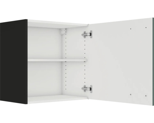 Armoire suspendue ouverte avec étagère