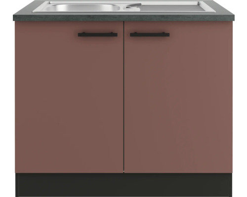 Meuble bas d''évier avec évier et deux portes