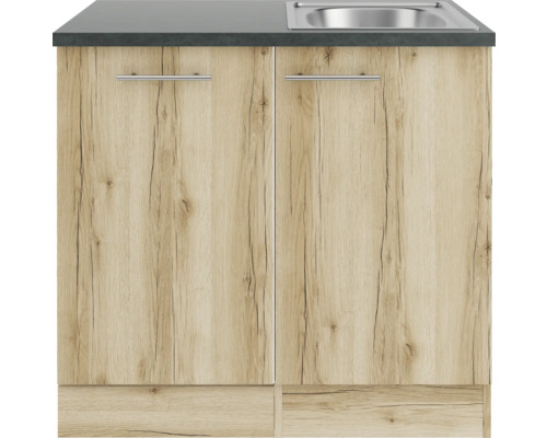 Meuble sous-évier avec deux portes et un évier