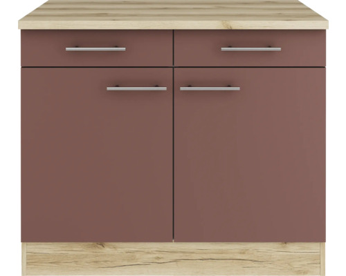 Meuble bas avec deux tiroirs et deux portes