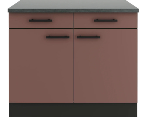 Meuble bas avec deux tiroirs et deux portes