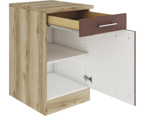 Meuble bas avec tiroir et étagères