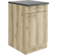Küchenunterschrank mit Schublade und Holzmuster