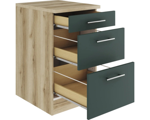 Meuble bas avec trois tiroirs pour la cuisine