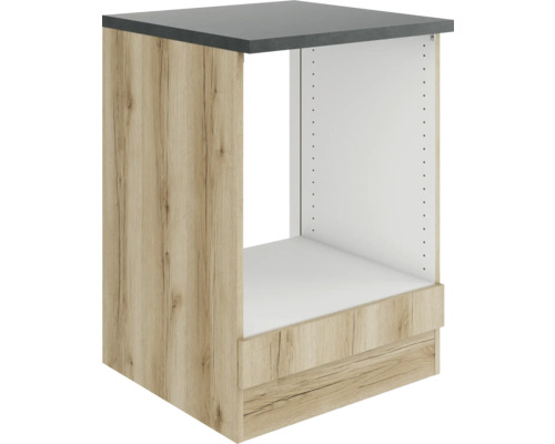 Armoire pour four encastré Optifit Livorno290 lxpxh 60 x 60 x 84,8 cm chêne sauvage structuré mat démonté