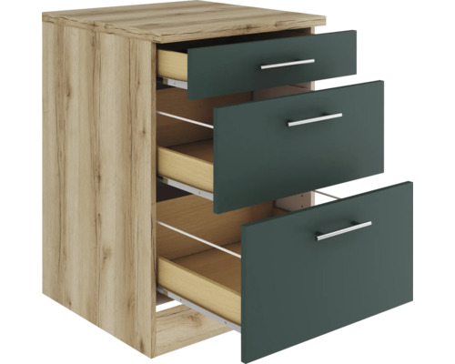 Meuble bas de cuisine avec trois tiroirs