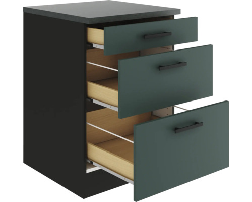 Meuble bas avec trois tiroirs