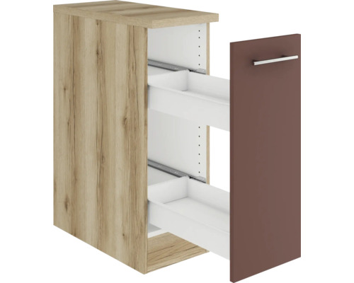 Meuble bas de cuisine avec deux tiroirs coulissants et porte