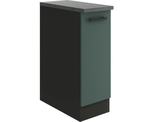 Meuble bas tiroir Optifit Verona405 lxpxh 30 x 60 x 84,8 cm vert mat démonté Meuble bas de cuisine avec porte et poignée