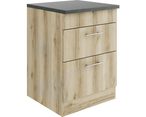 Optifit Kochfeldumbauschrank Livorno290 BxTxH 60x60x84,8 cm wildeiche matt strukturiert zerlegt