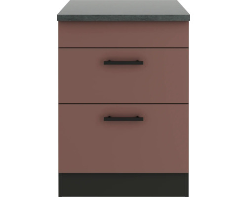 Meuble sous-lavabo avec deux tiroirs et étagère