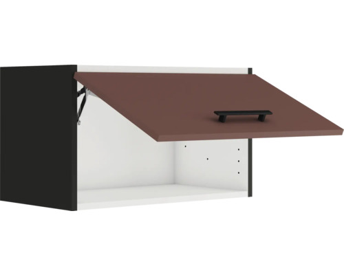 Armoire murale avec rabat et poignée