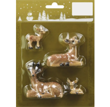 Quatre cerfs comme décoration en set