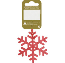 Flocon de neige rouge en bois comme article de décoration