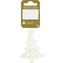 Décoration de sapin de Noël en bois avec des étoiles