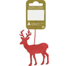 Dekorativer Hirsch aus Holz mit Aufhänger zur Weihnachtsdekoration