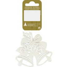 Weihnachtsanhänger mit Glockenmotiv auf Verpackung