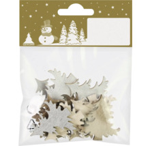 Verpackung mit Dekoelementen in Tannenbaumform