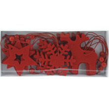 Weihnachtsbaumschmuck Set mit Stern-, Schneeflocken- und Rentier-Motiven