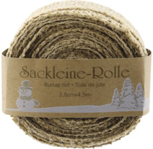 Rouleau de jute, 2,5 cm x 4,5 m, pour travaux manuels et décorations