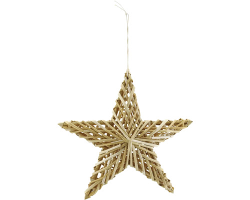 Étoile En Paille Pour Pointe De Sapin De Noël - Décoration Naturelle, 30,5x20 Cm, Pack Avec 5 Petites étoiles