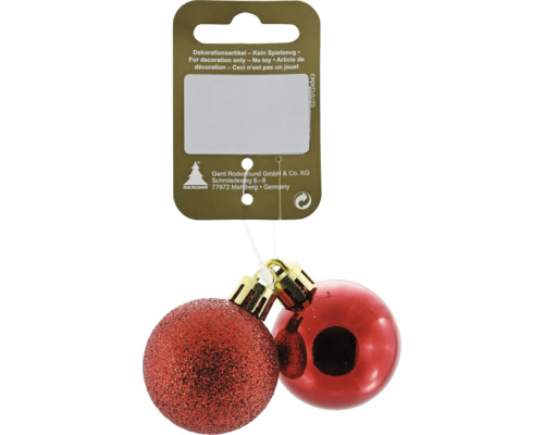 Décoration de Noël suspension boules Ø 4 cm rouge