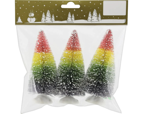 Décoration de Noël sapins de Noël 12,5 cm vert 3 pièces