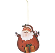 Weihnachtsbaumschmuck mit Weihnachtsmannmotiv und Geschenk