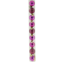 Emballage de boules de Noël violettes et rouge foncé