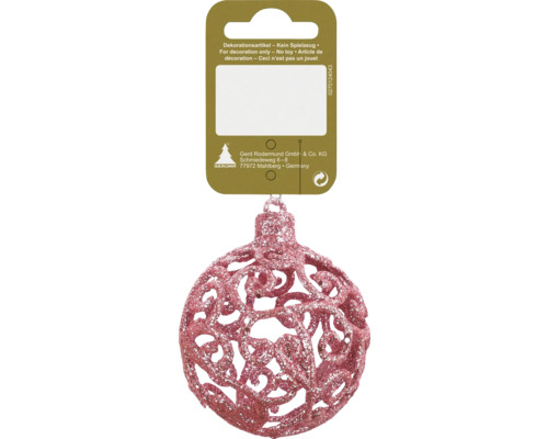 Décoration de Noël suspension boule de décoration Ø 6 cm rose